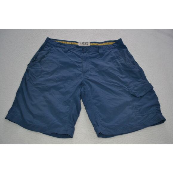 Mountain Khakis Cargo Shorts Mens Size 38 Camping Hiking Blue Nylon - Picture 2 of 7